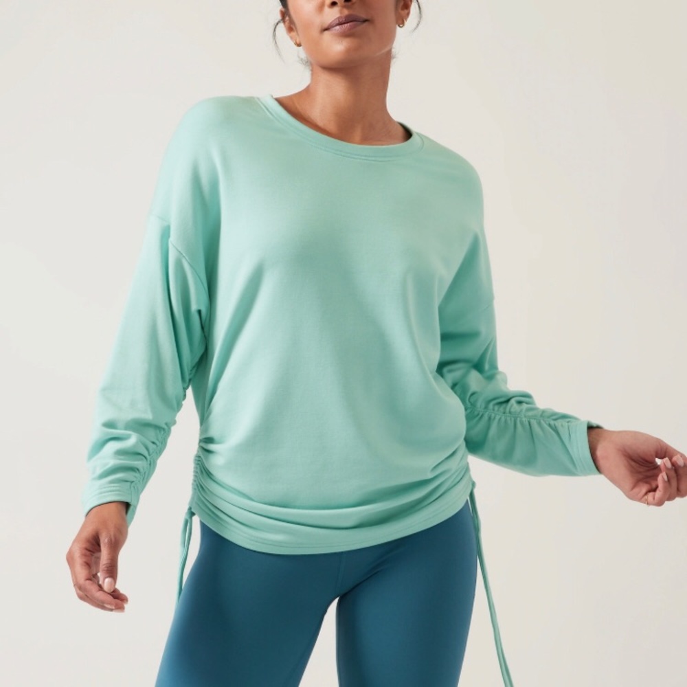 Athleta Lombard Ruched Sweatshirt